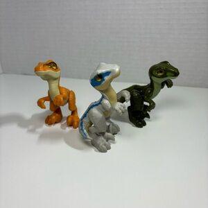 Jurassic World velociraptor‎ figures lot of 3